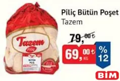 TAZEM PİLİÇ BÜTÜN POŞET KG TAZEM PİLİÇ BÜTÜN POŞET KG